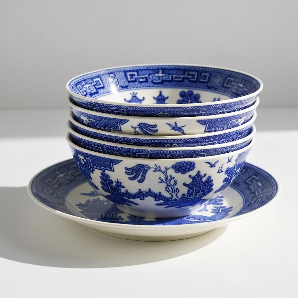 Coupe Bowls (Set of 4) - Blue Willow Dinnerware by Churchill