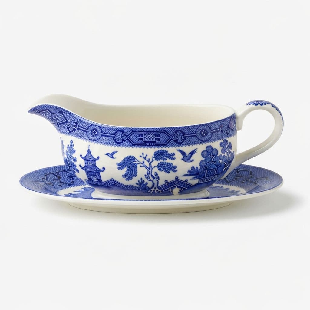 Gravy Boat - Blue Willow Dinnerware by Churchill